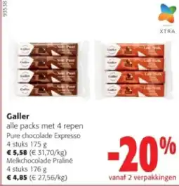 Colruyt Galler Pure chocolade Expresso 4 stuks 175 g aanbieding