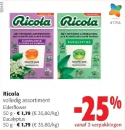 Colruyt Ricola Elderflower 50 g aanbieding