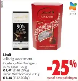 Colruyt Lindt Excellence Noir Prodigieux 90% cacao 100 g aanbieding