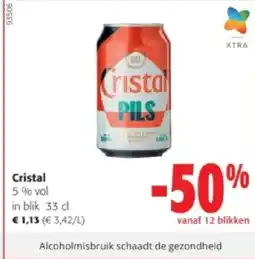 Colruyt Cristal 5% vol in blik 33 cl aanbieding