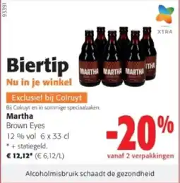 Colruyt Martha Brown Eyes 12 % vol 6 x 33 cl aanbieding