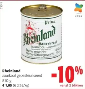Colruyt Rheinland zuurkool gepasteuriseerd 810 g aanbieding