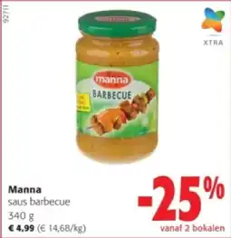 Colruyt Manna saus barbecue 340 g aanbieding