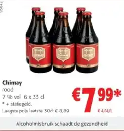 Colruyt Chimay rood aanbieding