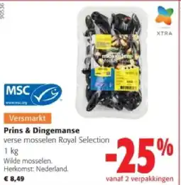 Colruyt Prins & Dingemanse verse mosselen Royal Selection 1 kg aanbieding