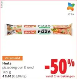 Colruyt Herta pizzadeeg dun & rond 265 g aanbieding