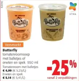 Colruyt Butterfly Tomatenroom met balletjes aanbieding
