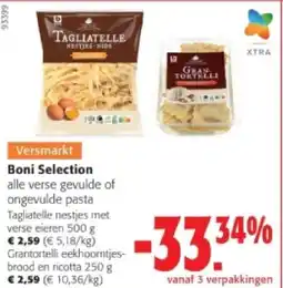 Colruyt Boni Selection Tagliatelle nestjes met verse eieren 500 g aanbieding