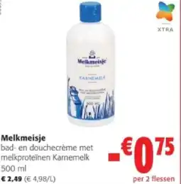 Colruyt Melkmeisje bad- en douchecrème met melkproteïnen Karnemelk 500 ml aanbieding