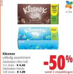 Colruyt Kleenex Zakdoeken Ultra Soft 112 stuk aanbieding