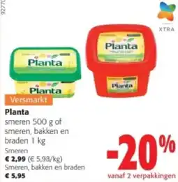 Colruyt Planta smeren 500 g aanbieding