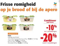 Colruyt Délio Plant-Based Chicky Curry 180 g aanbieding