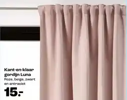 Kwantum Kant-en-klaar gordijn Luna aanbieding
