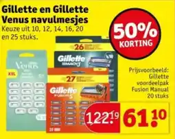 Kruidvat Gillette en Gillette Venus navulmesjes aanbieding