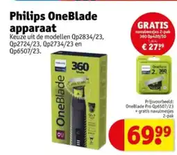 Kruidvat Philips OneBlade apparaat aanbieding