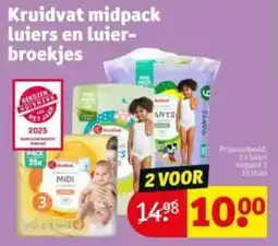 Kruidvat Kruidvat midpack luiers en luier broekjes aanbieding