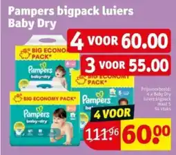 Kruidvat Pampers bigpack luiers baby dry aanbieding