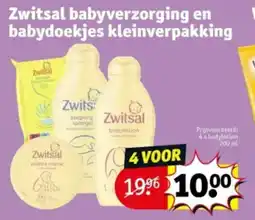 Kruidvat Zwitsal babyverzorging en babydoekjes kleinverpakking aanbieding