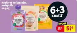 Kruidvat Kruidvat knijpzakjes maïspuffs en pap aanbieding