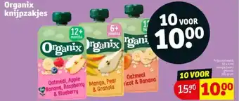 Kruidvat Organix knijpzakjes aanbieding