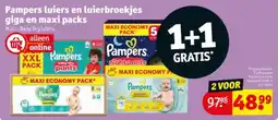 Kruidvat Pampers luiers en luierbroekjes giga en maxi packs aanbieding