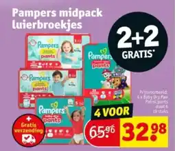 Kruidvat Pampers midpack luierbroekjes aanbieding