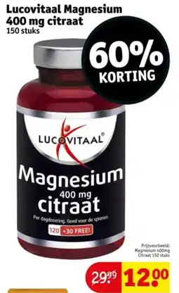 Kruidvat Lucovitaal Magnesium 400 mg citraat aanbieding