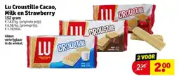 Kruidvat Lu croustille cacao milk en strawberry aanbieding
