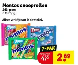 Kruidvat Mentos snoeprollen aanbieding