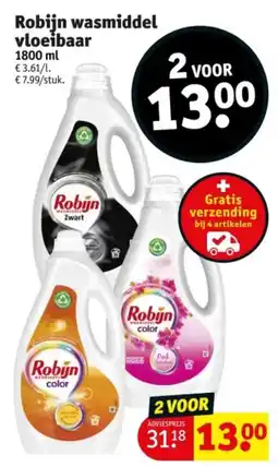Kruidvat Robijn wasmiddel vloeibaar aanbieding