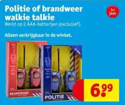 Kruidvat Politie of brandweer walkie talkie aanbieding