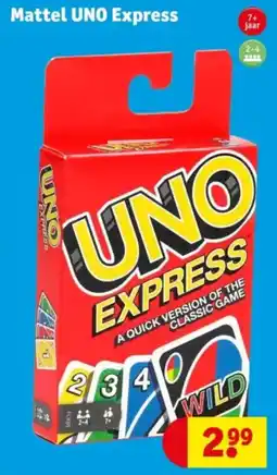 Kruidvat Mattel UNO Express aanbieding