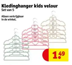Kruidvat Kledinghanger kids velour aanbieding