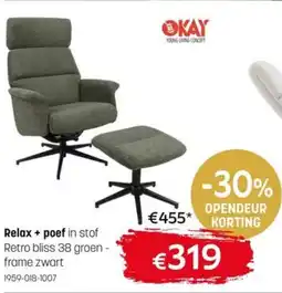 BE-Okay Relax + poef aanbieding