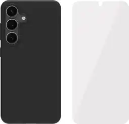 Coolblue BlueBuilt Samsung Galaxy S25 Back Cover Zwart + Screenprotector Glas aanbieding