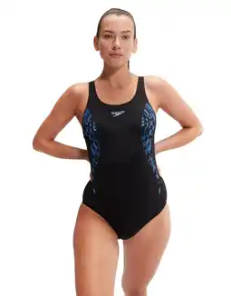 Decathlon Dames zwempak uit 1 stuk Speedo Eco+ Placem Muscleb aanbieding