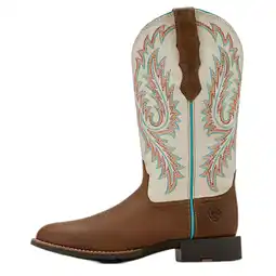 Decathlon Westernlaarzen voor dames Ariat Round Up Toe StretchFit aanbieding