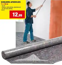 Hubo Afdekvlies met anti-leklaag 1x10m grijs aanbieding