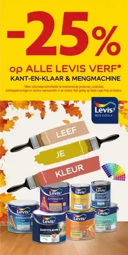 Hubo op ALLE LEVIS VERF aanbieding