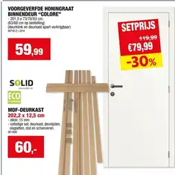 Hubo Solid deurkast schilderbaar MDF 202,2x12,5 cm aanbieding