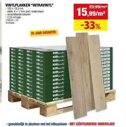 Hubo Intra Click vinyl incl. ondervloer 2,23m² Paris aanbieding