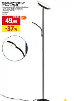 Hubo Trio Specter LED vloerlamp 17W mat zwart aanbieding