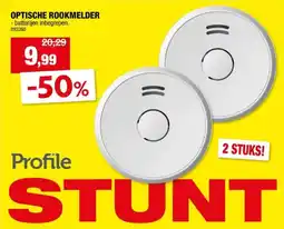 Hubo Profile optische rookmelder duopack + batterij aanbieding
