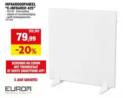 Hubo Eurom E-Infrared infraroodpaneel 425W aanbieding