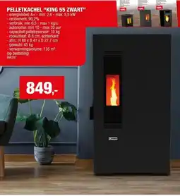 Hubo PELLETKACHEL KING 55 ZWART aanbieding