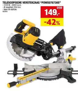 Hubo TELESCOPISCHE VERSTEKZAAG POWX075730S aanbieding