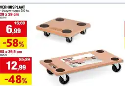 Hubo Kreator KRT670001 verhuisplaat 58x29,5 cm 200kg aanbieding