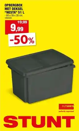 Hubo Sunware Nesta Relife opbergbox 51l antraciet aanbieding