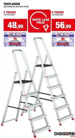 Hubo Diggers trapladder 5 treden aanbieding