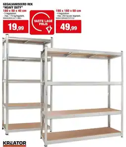 Hubo Kreator KRT674001 opbergrek 180x90x40 cm metaal/hout aanbieding